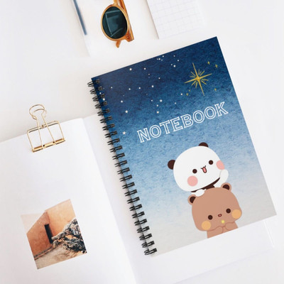 craft maniacs BUBU DUDU DIARIES 2025 A5 Notebook RULED 160 Pages(Black)