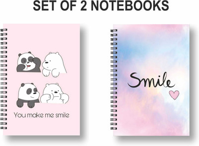 ROT RIX combo of 2 Notebooks A5 Diary Ruled 144 Pages(Multicolor, Pack of 2)