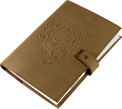 Camlon Exports Handmade Embossed Leather Journal A5 Telephone Diaries Ruling 240 Pages(Sand)