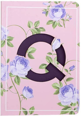 Doodle Initial Q lasercut Notebook, B6 (6.69 X 4.72 X 0.5 Inches), 200 Pages, 80 GSM, Gift for Women B6 Notebook Ruled 192 Pages(MulticolorQ)