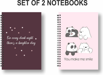 ROT RIX combo of 2 Notebooks A5 Diary Ruled 144 Pages(Multicolor, Pack of 2)