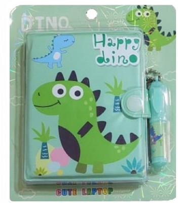 AuM Happy Dino Mini Diary Rulled 40 Pages(Green)