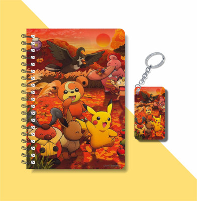 craft maniacs POKEMON 2023 NOTEBOOK COLLECTION A5 Notebook RULED 160 Pages(White)