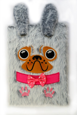 TECHNOCHITRA Pug Fur Diary with Ears A5 Notebook Single 95 Pages(Multicolor)