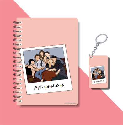 craft maniacs FRIENDS 2024 COLLECTION A5 Diary RULED 160 Pages(Multicolor)