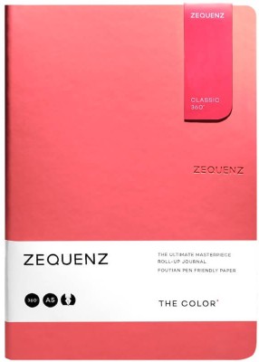 Zequenz A5 Size 14.8x21cm Color Series 80gsm Cream Coloured Paper 360 Degree Flexible A5 Notebook Dotted 200 Pages(Red)