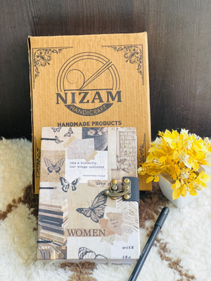 NIZAM HANDICRAFT Woman Love Printed Diary Notebook With Lock Clasp For Gift/Office Use A5 Diary 200 200 Pages(Multicolor)
