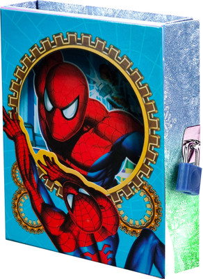 Art Bundle marvel lock diary notebook for kids-16.5*13.5*3 cm A6 Diary yes 100 Pages(Multicolor)