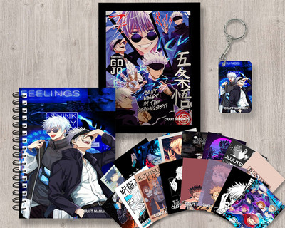 craft maniacs JUJUTSU KAISEN GIFTING SET A5 Notebook RULED 120 Pages(White)