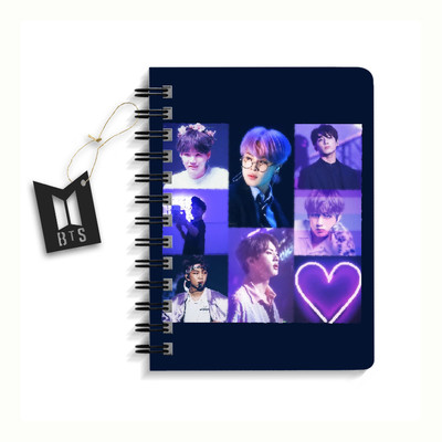 DI-KRAFT BTS Boys & Girls Printed Diary for Home and office use A5 Diary Unruled 160 Pages(Multicolor 10)