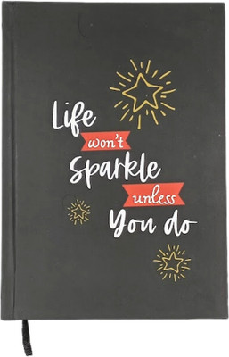 CRAFTOPIX Life Won't Sparkle Unless You Do A5 Diary Ruled 192 Pages(Multicolor)