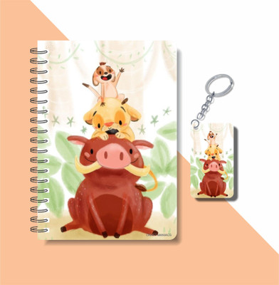 craft maniacs LION KING 2023 NOTEBOOK COLLECTION A5 Notebook RULED 160 Pages(Yellow)