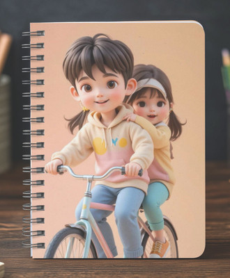 Graphic Word Anime Design A5 Notebook Unruled 160 Pages(Multicolor)