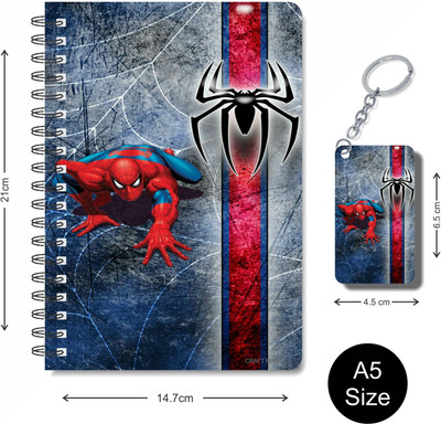 craft maniacs SPIDERMAN 2023 COLLECTION A5 Notebook RULED 160 Pages(Multicolor)
