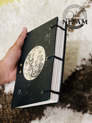 NIZAM HANDICRAFT Moon Print special binding A5 Diary Un-Ruled A5 Diary 200 200 Pages(Multicolur)