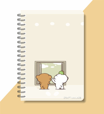 craft maniacs MILK & MOCHA 2023 COLLECTION A5 Notebook RULED 160 Pages(Multicolor)