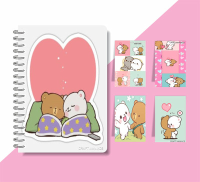 craft maniacs MILK & MOCHA 2024 DIARY & BM COLLECTION A5 Notebook RULED 160 Pages(Multicolor)