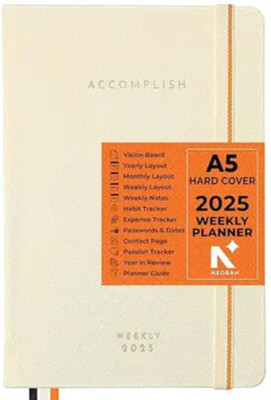 NEORAH A5 DATED WEEKLY PLANNER-Includes Yearly |Monthly |Weekly |Notes & BudgetTracker A5 Planner Checked 264 Pages(After Glow)