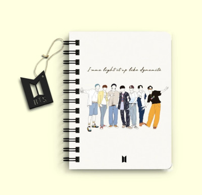 craft maniacs BTS 2023 NEW DIARY COLLECTION A5 Note Pad RULED 160 Pages(White)