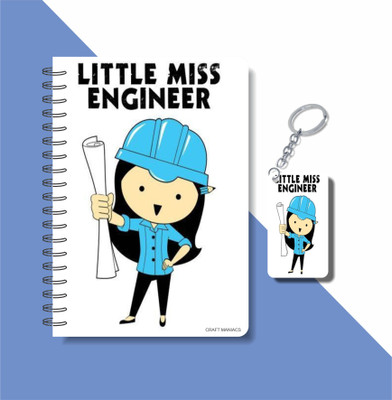 craft maniacs ENGINEER COLLECTION A5 Diary RULED 160 Pages(White)