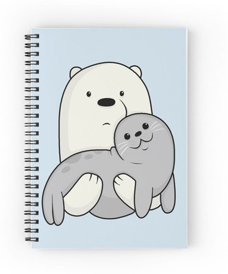 craft maniacs BARE BEARS 2023 COLLECTION A5 Notebook RULED 160 Pages(Multicolor)