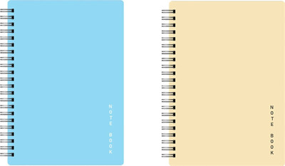 Artable Combo Pack A5 Notebook Ruled 160 Pages(Blue, Yellow, Pack of 2)