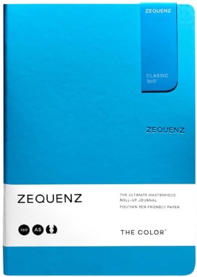 Zequenz A5 Size 14.8x21cm Color Series 80gsm Cream Coloured Paper 360 Degree Flexible A5 Notebook Ruled 200 Pages(Blue)