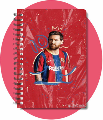 craft maniacs FOOTBALLER DIARY A5 Notebook RULED 120 Pages(Multicolor)