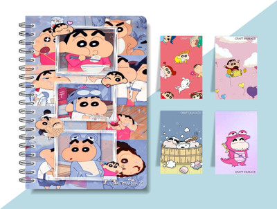 craft maniacs SHINCHAN 2023 NOTEBOOK COLLECTION A5 Diary RULED 160 Pages(White)