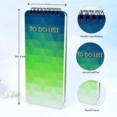 Memorys Softbound Spiral Planner To Do List (8 x 3.5 inches) Regular Planner Ruled 200 Pages(GEO)