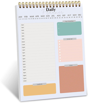 TWONE TO DO List-Undated Planner Daily To Do List Notepad B5 Note Pad Ruled 60 Pages(multicoloure)