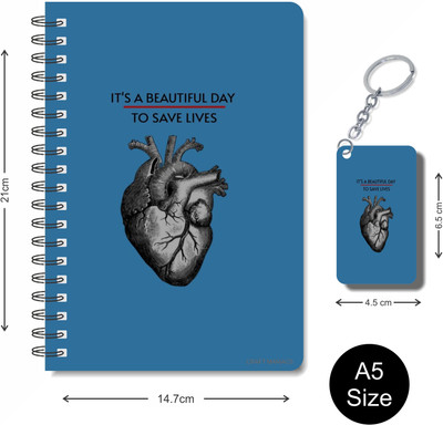 craft maniacs 2023 DOCTOR DIARY + KEYCHAIN A5 Notebook RULED 160 Pages(Multicolor)