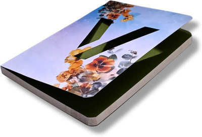 CRAFTOPIX Initial (V) Alphabet Lasercut Diary Soft Bound Notebook B6 Diary Ruled 192 Pages(Multicolor)
