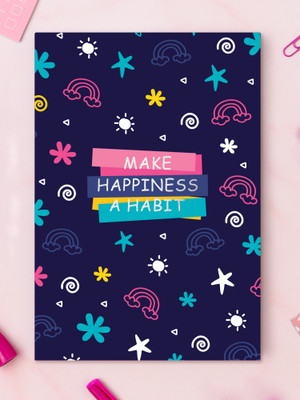 Doodle Gratitude Journal A5 Planner (Happy Hack) - 112 Pages(Dark Indigo)