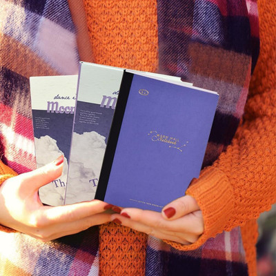 Otiporter Notebook A6 Notebook Single Rule 348 Pages(Purple)