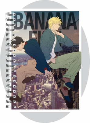 craft maniacs BANANA FISH COLLECTION A5 Notebook RULED 160 Pages(Multicolor)