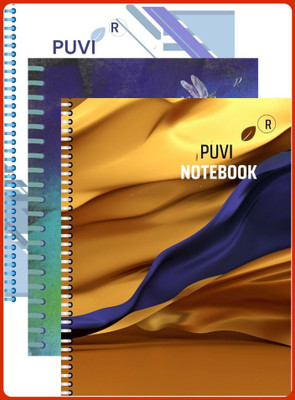 Puvi Recycled Notebook A4 Notebook plain 350 Pages(White, Pack of 3)