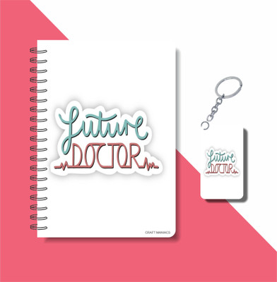 craft maniacs 2023 DOCTOR DIARY + KEYCHAIN A5 Notebook RULED 160 Pages(Multicolor)
