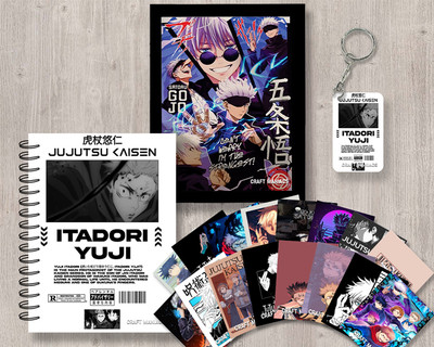 craft maniacs JUJUTSU KAISEN GIFTING SET A5 Notebook RULED 120 Pages(White)