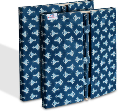 Heart Home Handicraft Notebook A5 Diary Plain Page 100 Pages(Blue, Pack of 2)