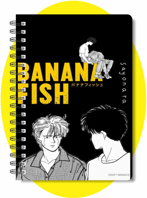 craft maniacs BANANA FISH COLLECTION A5 Notebook RULED 160 Pages(Multicolor)