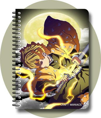 craft maniacs demon s DIARY A5 Notebook RULED 160 Pages(Multicolor)