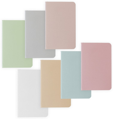 INNAXA Little Subject Notebooks Compact Pocket Journals, 3.5 x 5.5 Pocket-size Notebook Ruled 64 Pages(Pastel Colour-Ruled, Pack of 7)