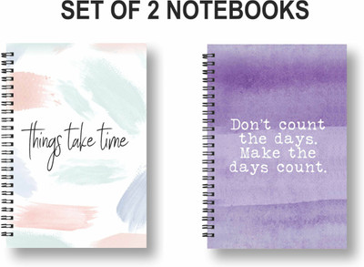 ROT RIX combo of 2 Notebooks A5 Diary Ruled 144 Pages(Multicolor, Pack of 2)