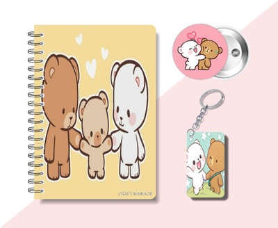 craft maniacs MILK & MOCHA 2024 COLLECTION A5 Notebook RULED 160 Pages(Multicolor)