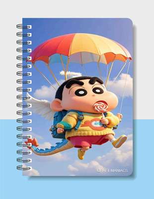 craft maniacs SHINCHAN DIARY 2025 A5 Notebook RULED 160 Pages(Multicolor)