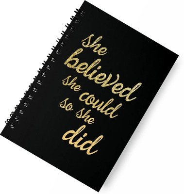 craft maniacs DESIGNER DIARY COLLECTION A5 Diary RULED 160 Pages(Black)