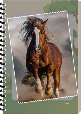 ESCAPER Running Horse Diary For Gift, Perfect Journal for Men, Notebook A5 Diary Ruled 160 Pages(Running Horse)