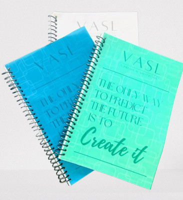 ACCENT A-4 Notebook Unruled 200 Pages/ Plain Register For Students A4 Notebook Unruled 200 Pages(Multicolor, Pack of 3)