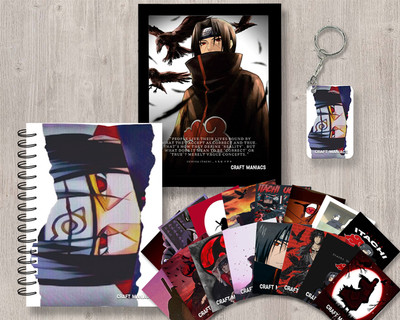 craft maniacs ITACHI UCHIHA GIFTING COMBO A5 Diary RULED 120 Pages(Black)